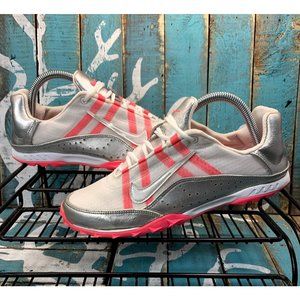 NIKE Jana Start Waffle 314957-061 White/Pink Running Shoes Lace Up Womens Sz 7